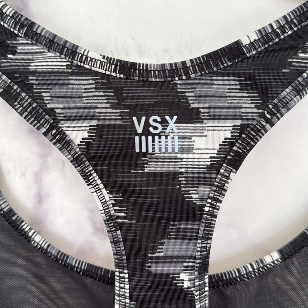 VICTORIA’S SECRET VSX Player Shorts & Sports Bra Set Black White Pink - Picture 5 of 14